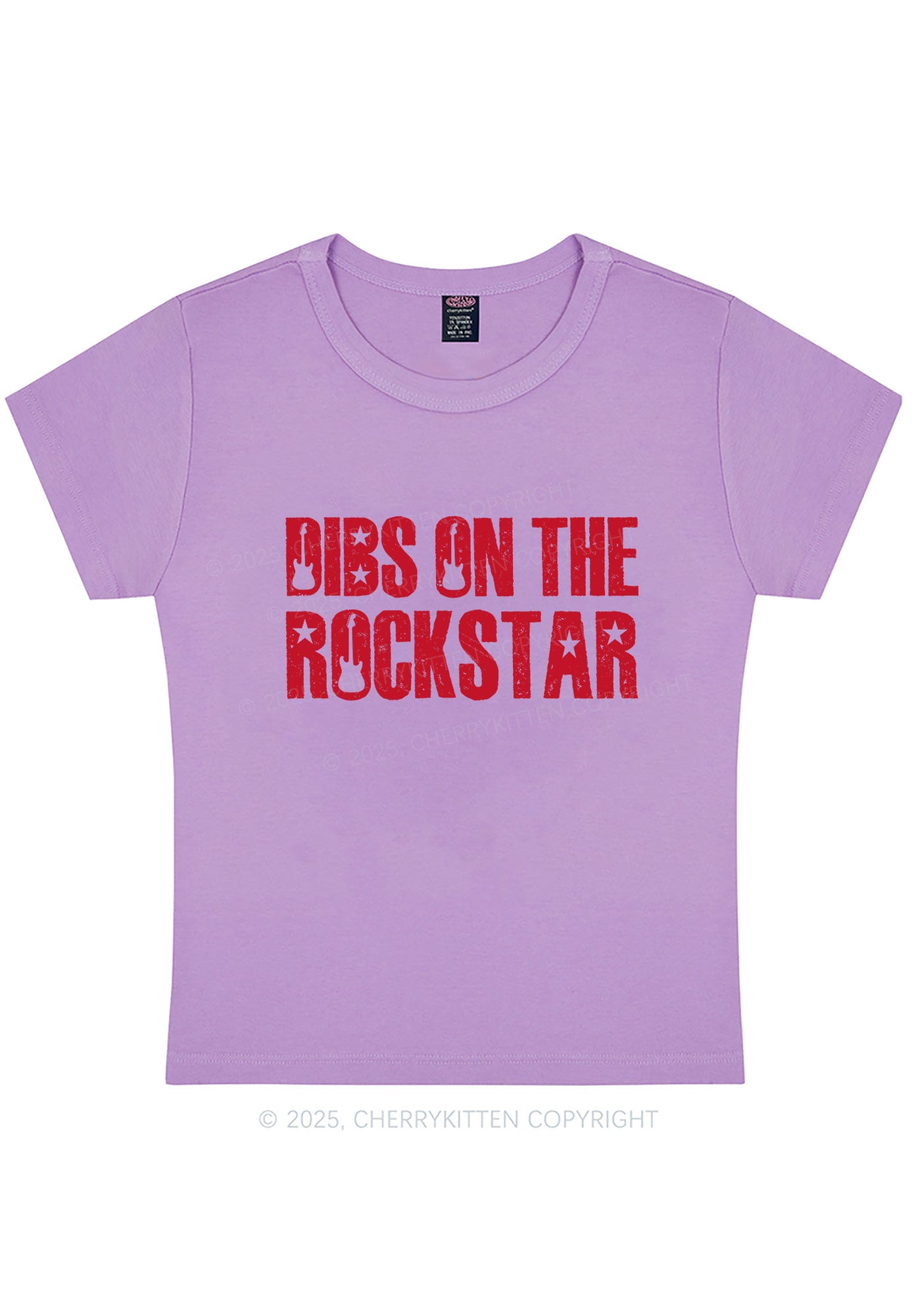 Dibs On The Rockstar Y2K Baby Tee Cherrykitten
