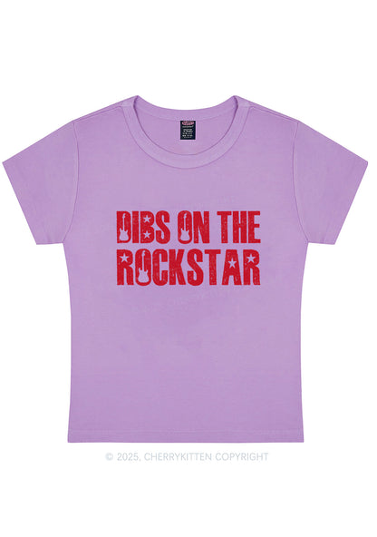 Dibs On The Rockstar Y2K Baby Tee Cherrykitten