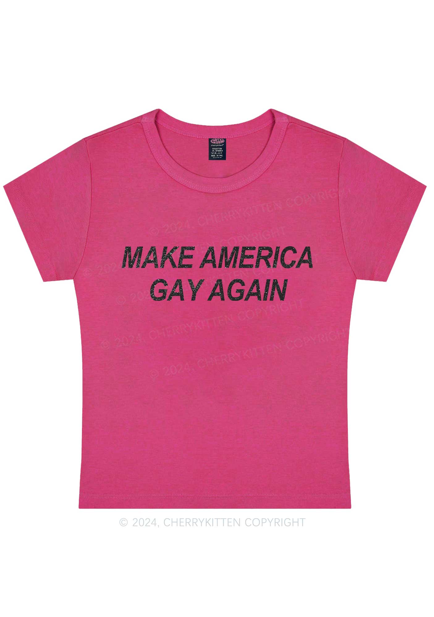 Make America Gay Again Y2K Baby Tee Cherrykitten