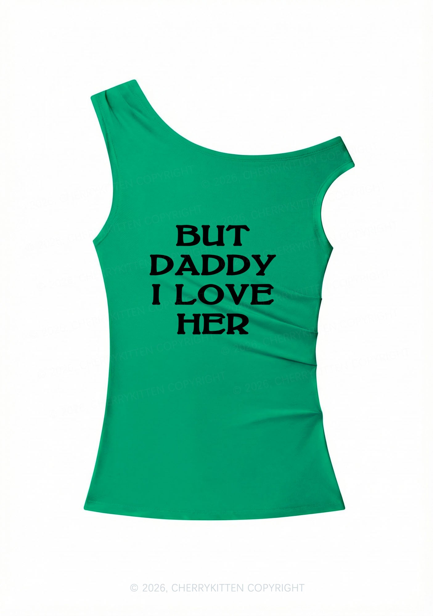 But Daddy I Love Her Pride Y2K Off Shoulder Tank Top Cherrykitten