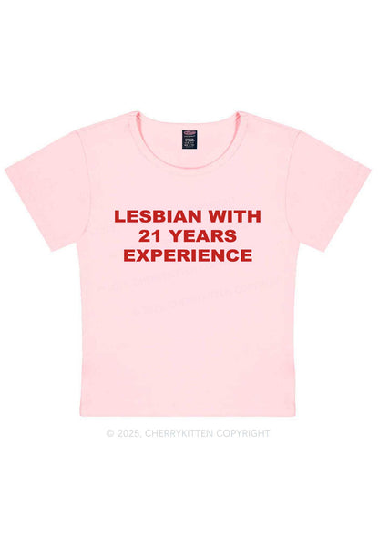 Custom Lesbian Experience Pride Y2K Baby Tee Cherrykitten