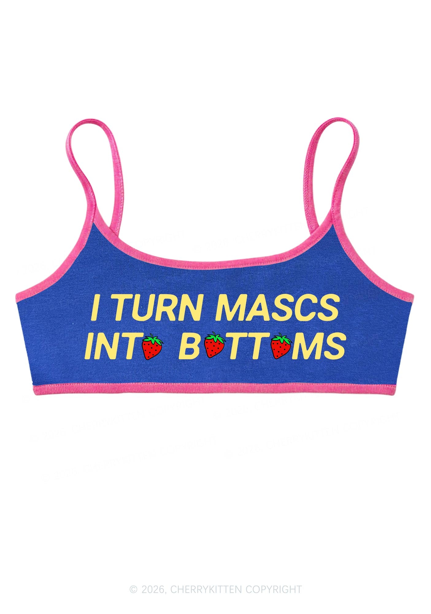 Turn Mascs Into Bottoms Pride Y2K Super Crop Cami Cherrykitten