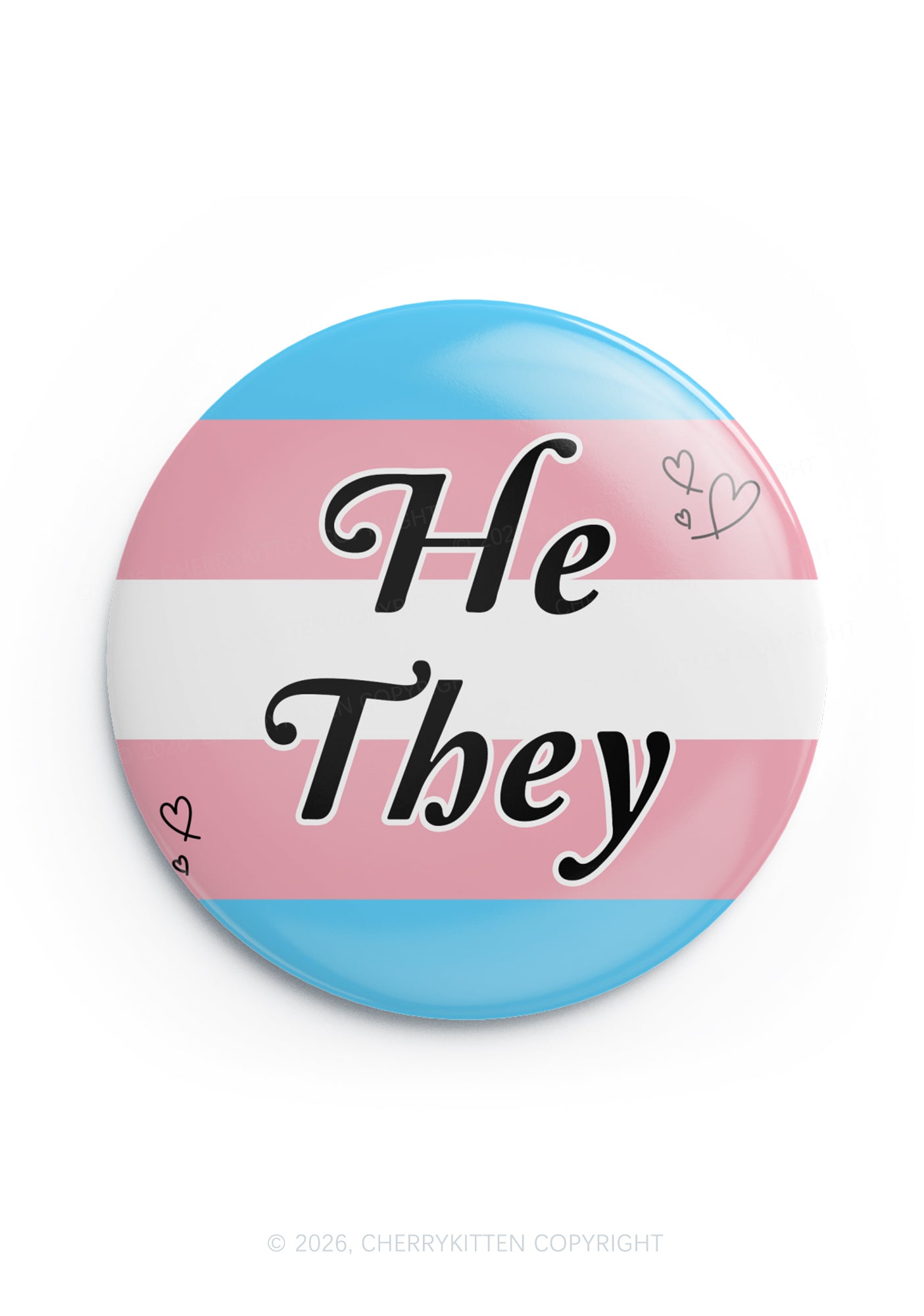 He They Pride 1Pc Y2K Pin Badge Cherrykitten