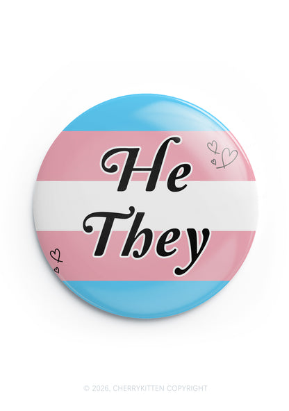 He They Pride 1Pc Y2K Pin Badge Cherrykitten