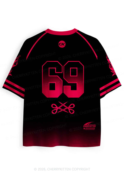 Sapphic Tendencies Kiss Girls Pride Y2K Sport Jersey Shirts Cherrykitten