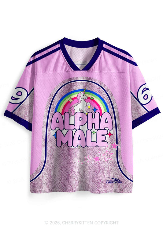 Alpha Male Unicorn Pride Y2K Sport Jersey Shirts Cherrykitten