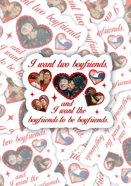 I Want Two Boyfriends HR 1pc Y2K Sticker Cherrykitten