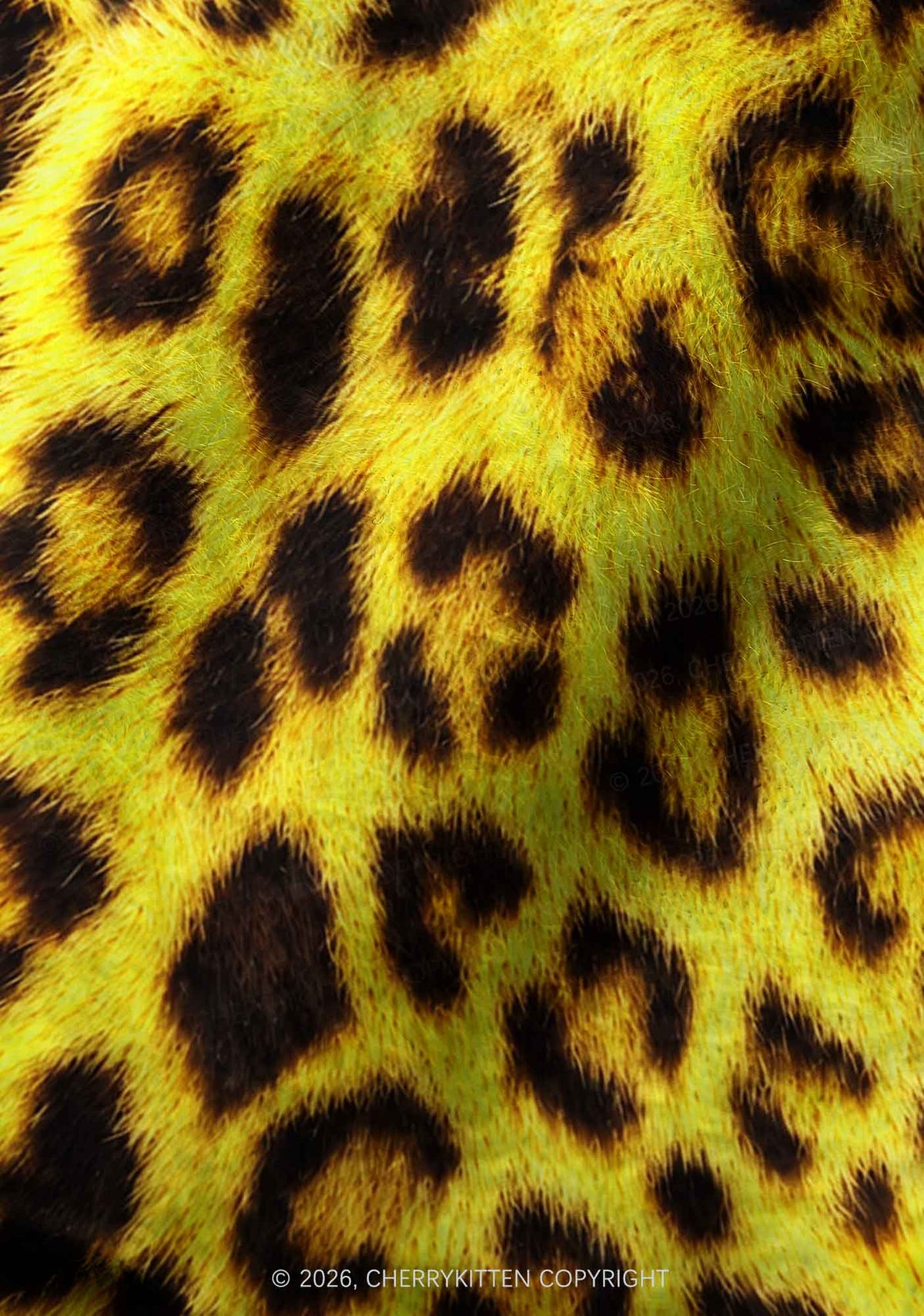 Yellow Leopard Y2K Print Knit Beanie Cherrykitten