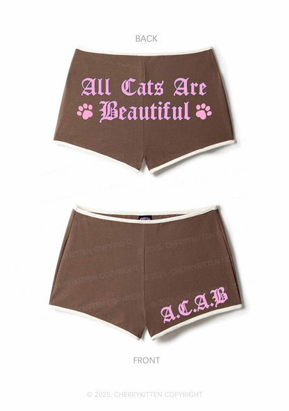 ACAB Cats Y2K Booty Shorts Cherrykitten