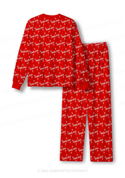 Halloween Goth Slxt Y2K Print Long Sleeve Pajama Set Cherrykitten