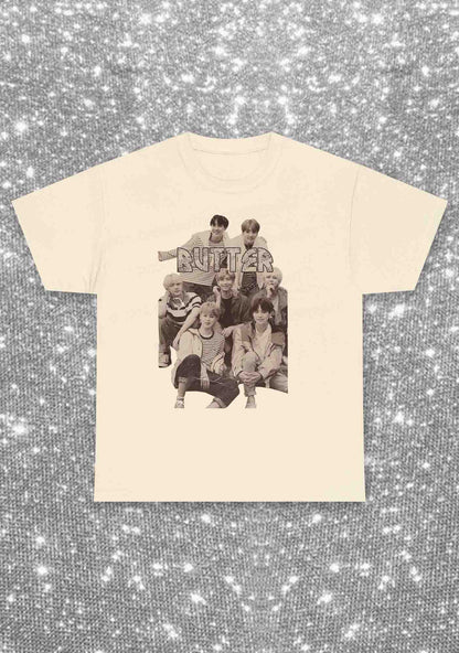 Vintage Butter Bangtan Kpop Y2K Chunky Shirt Cherrykitten