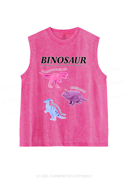 Binosaur Pride Y2K Washed Muscle Tank Cherrykitten