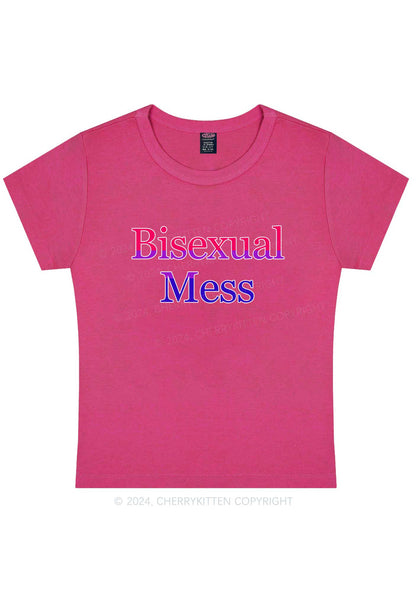 Bisexual Mess Y2K Baby Tee Cherrykitten