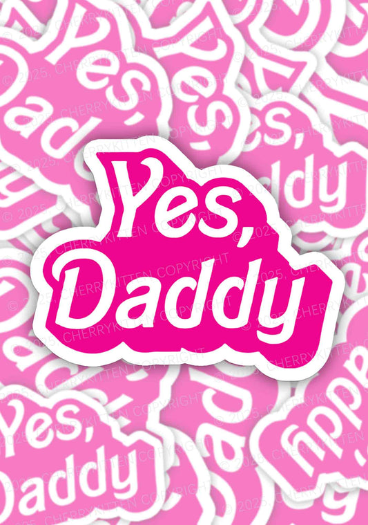 Yes Daddy Valentine's Day 1pc Y2K Sticker Cherrykitten