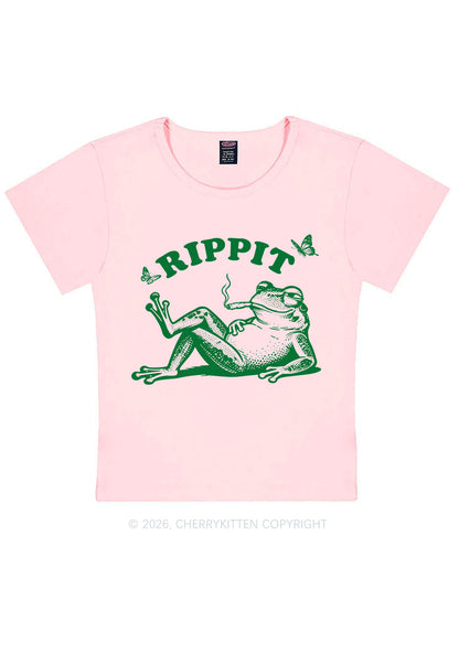 Rippit Frog Y2K Baby Tee Cherrykitten