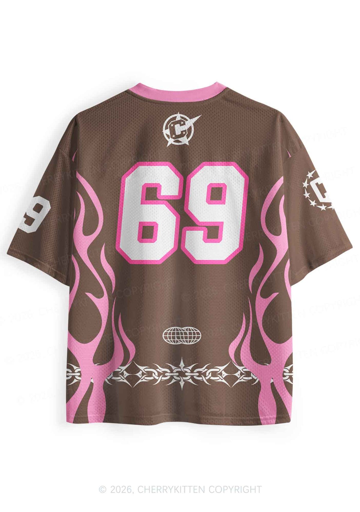 Brown Whos A Good Boy Y2K Sport Jersey Shirts Cherrykitten