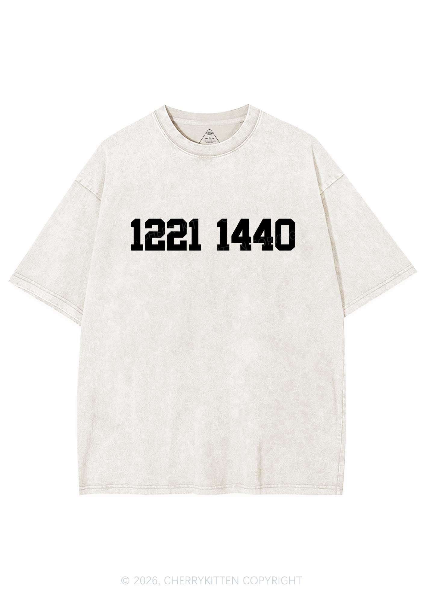 Retro Number HR Y2K Shirts Washed Tee Cherrykitten