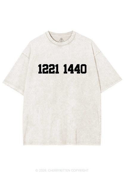 Retro Number HR Y2K Shirts Washed Tee Cherrykitten