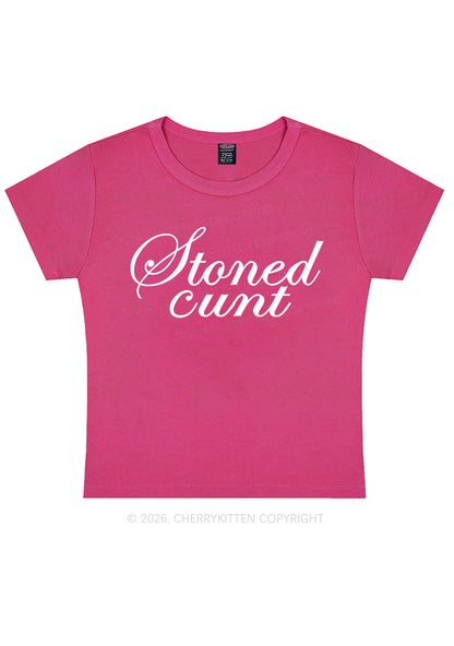 Stoned Cxxt Y2K Baby Tee Cherrykitten