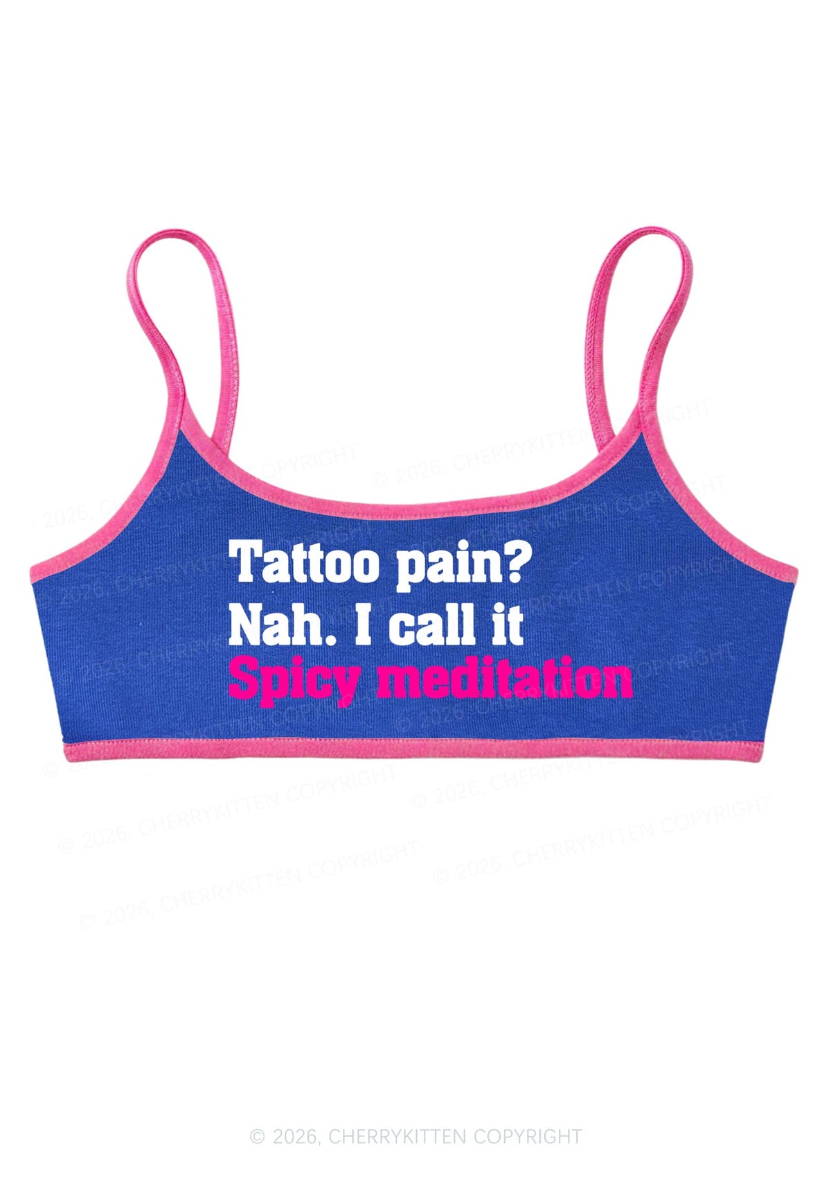 Tattoo Pain Spicy Meditation Y2K Super Crop Cami Cherrykitten