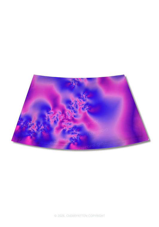 Bisexual Thermal Pride Y2K Print Mini Skirt Cherrykitten