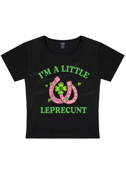Im A Little Leprecxxt St Patricks Y2K Baby Tee Cherrykitten