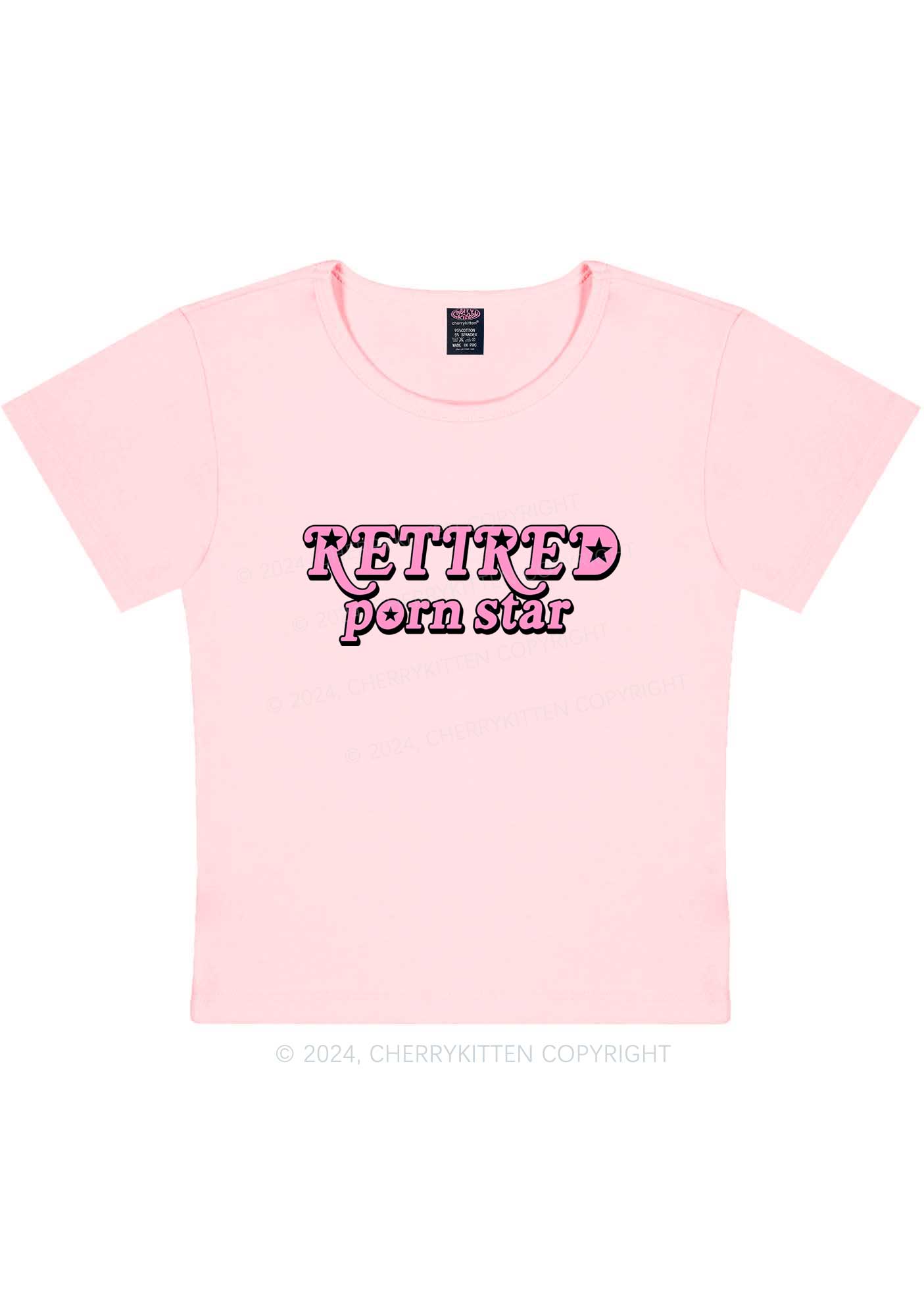 Retired Star Y2K Baby Tee Cherrykitten