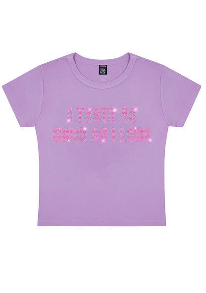 Rhinestone Taste Good Y2K Baby Tee Cherrykitten