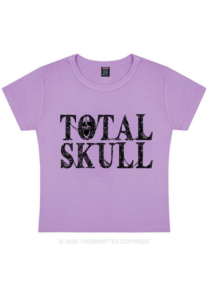 Halloween Total Skull Y2K Baby Tee Cherrykitten