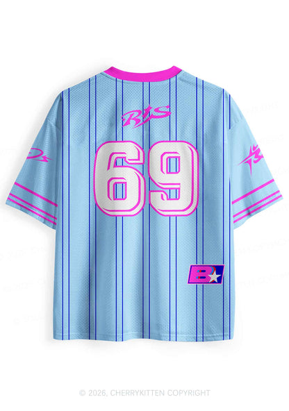 Blue Live Laugh Lesbian Pride Y2K Sport Jersey Shirts Cherrykitten
