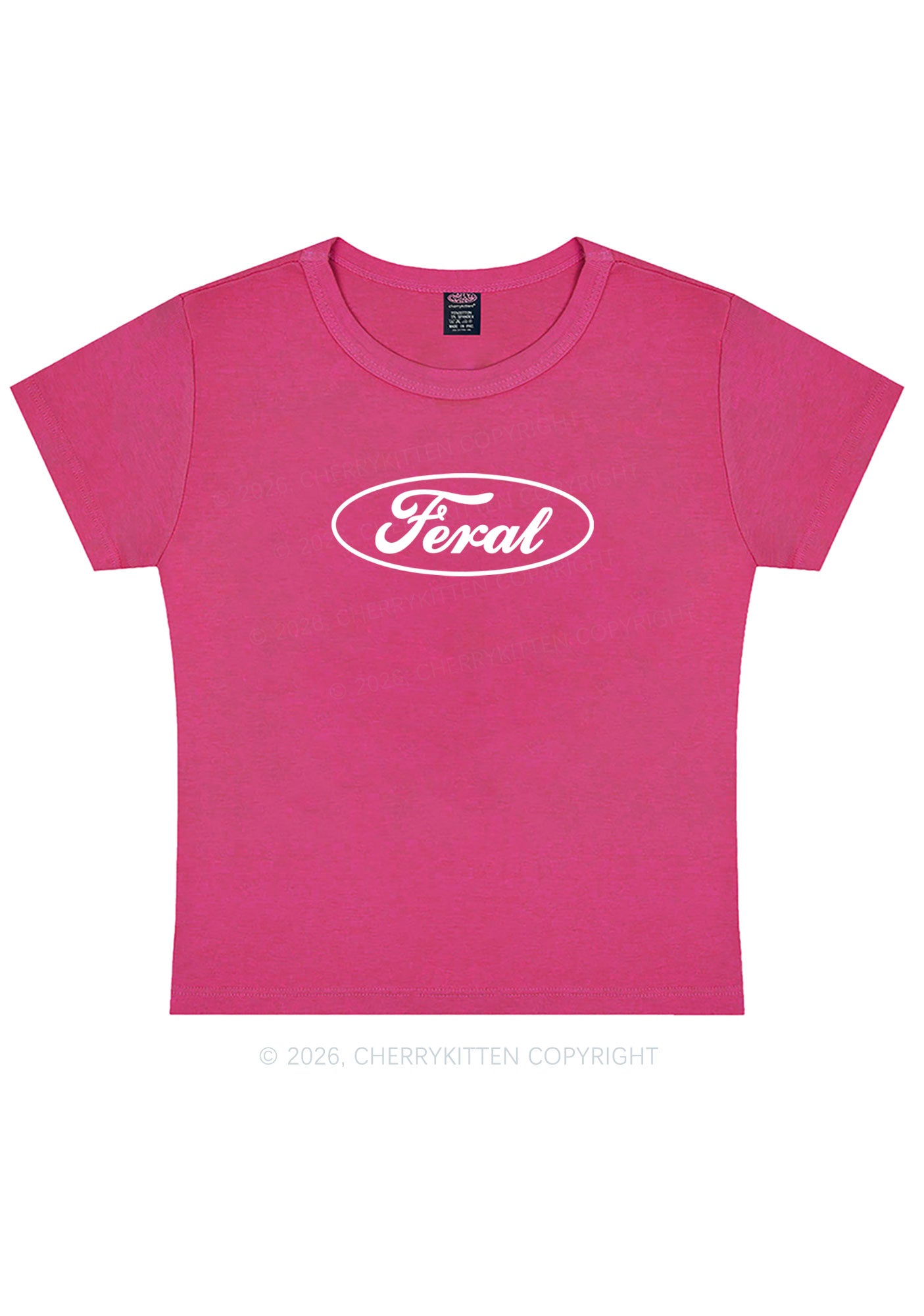Blue Feral Y2K Baby Tee Cherrykitten