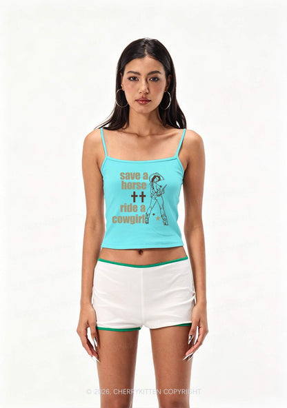 Ride Cowgirl Pride Y2K Spaghetti Strap Cami Cherrykitten