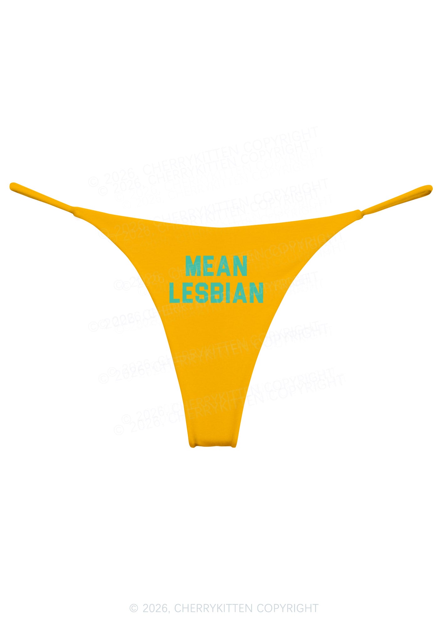 Mean Lesbian Pride Y2K Bikini String Thong Cherrykitten