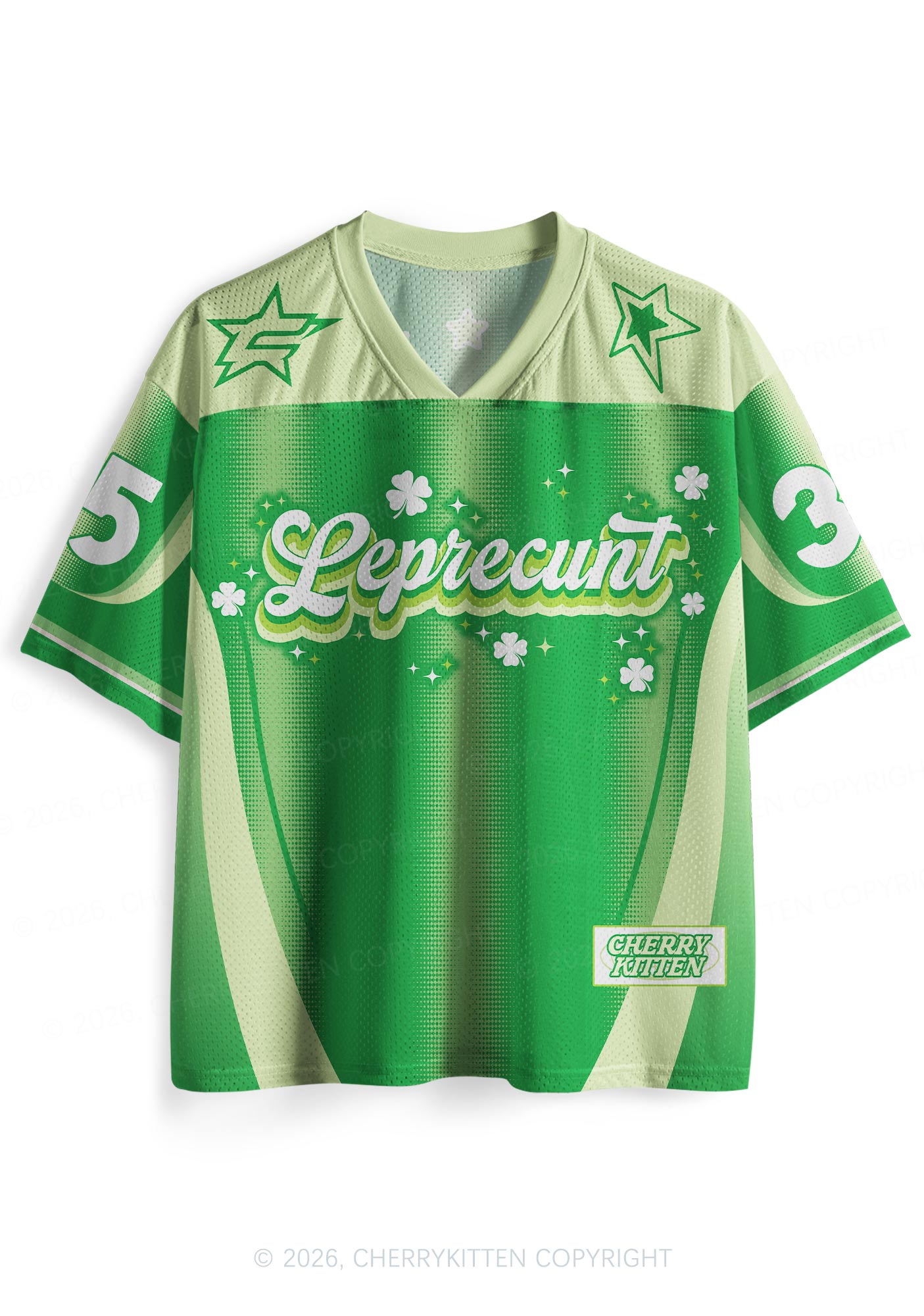 Custom Shamrock Leprecxxt St Patricks Y2K Sport Jersey Shirts Cherrykitten