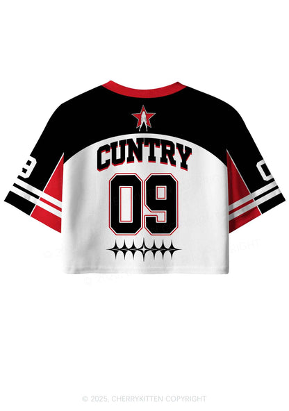 Custom Cuntry Y2K Crop Sport Jersey Shirts Cherrykitten