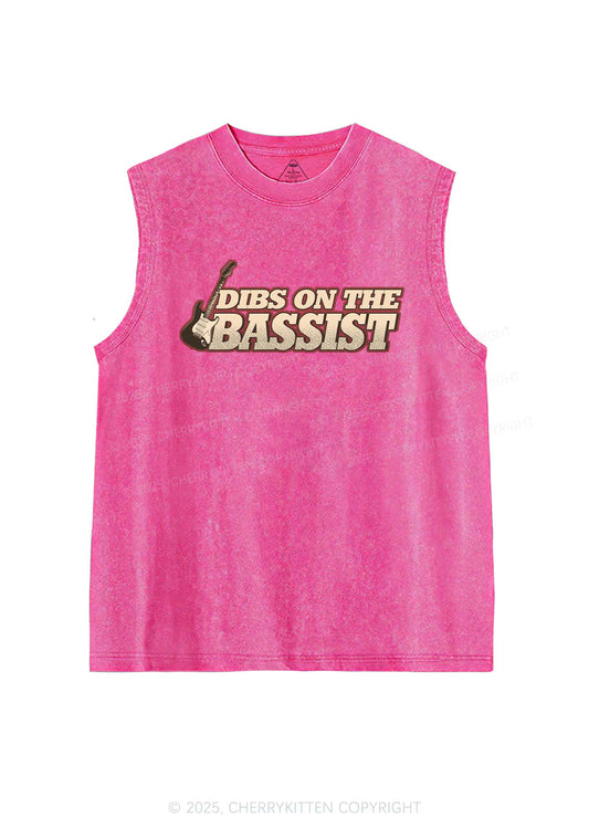 Dibs On The Bassist Y2K Washed Muscle Tank Cherrykitten