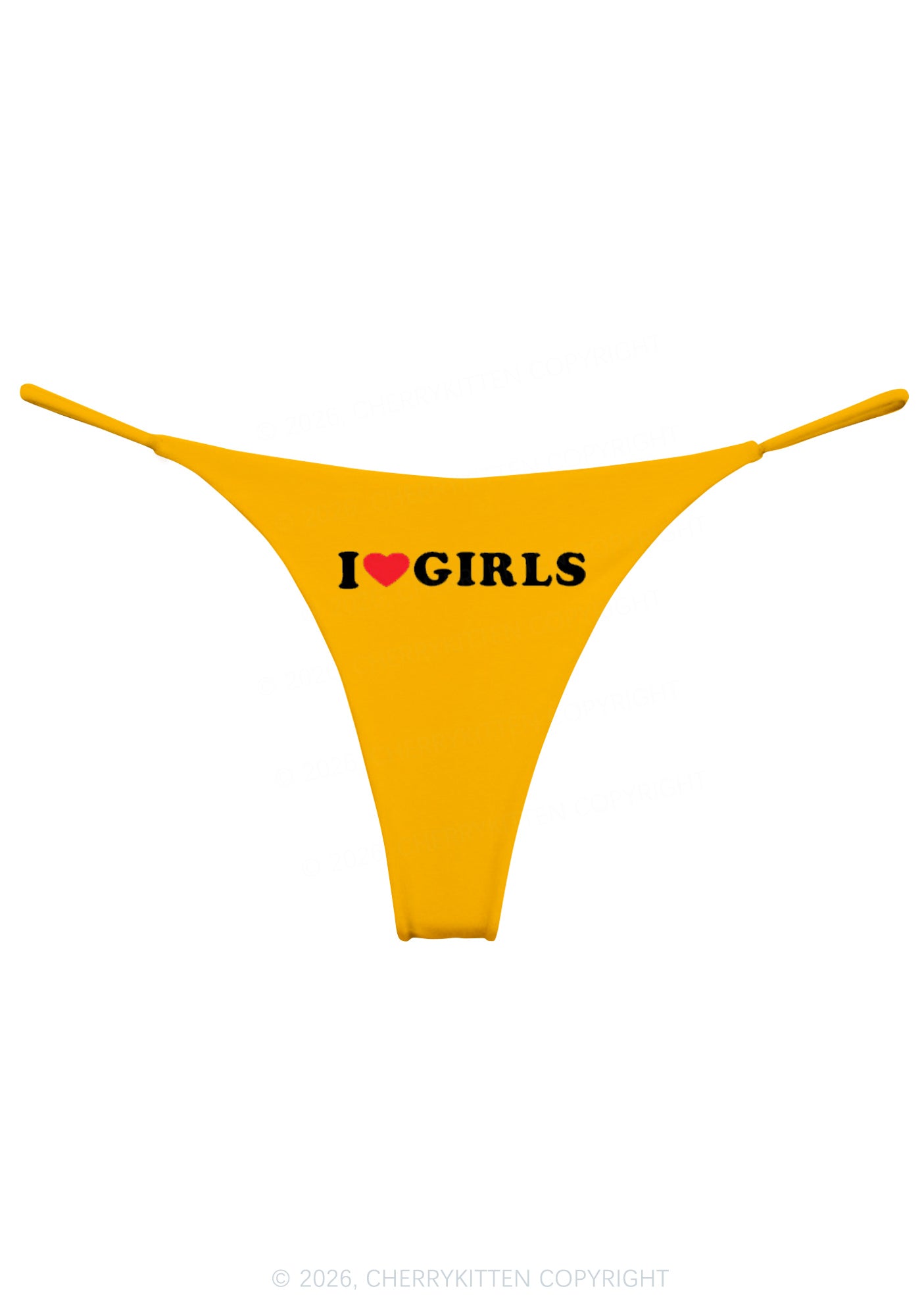 I Love Girls Pride Y2K Bikini String Thong Cherrykitten