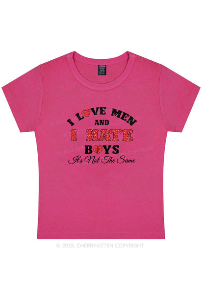 Curvy I Hate Boys Y2K Baby Tee Cherrykitten