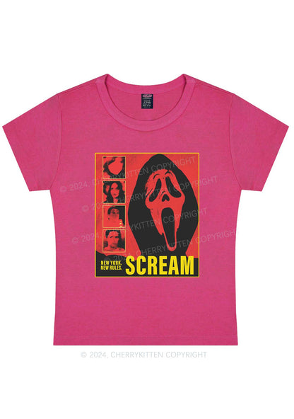 Scream New York Halloween Y2K Baby Tee Cherrykitten