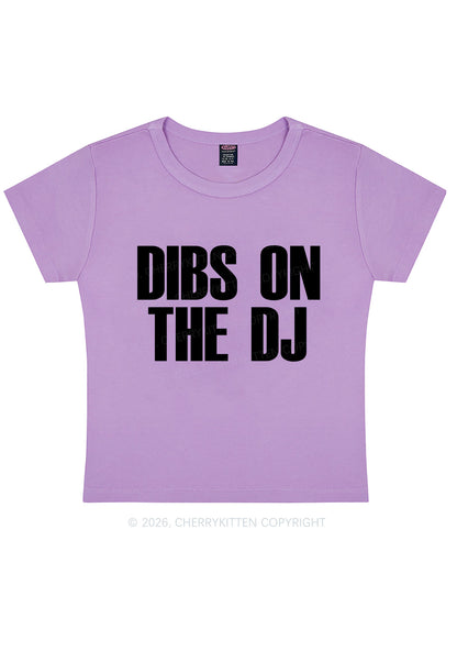 Dibs On The DJ Y2K Baby Tee Cherrykitten