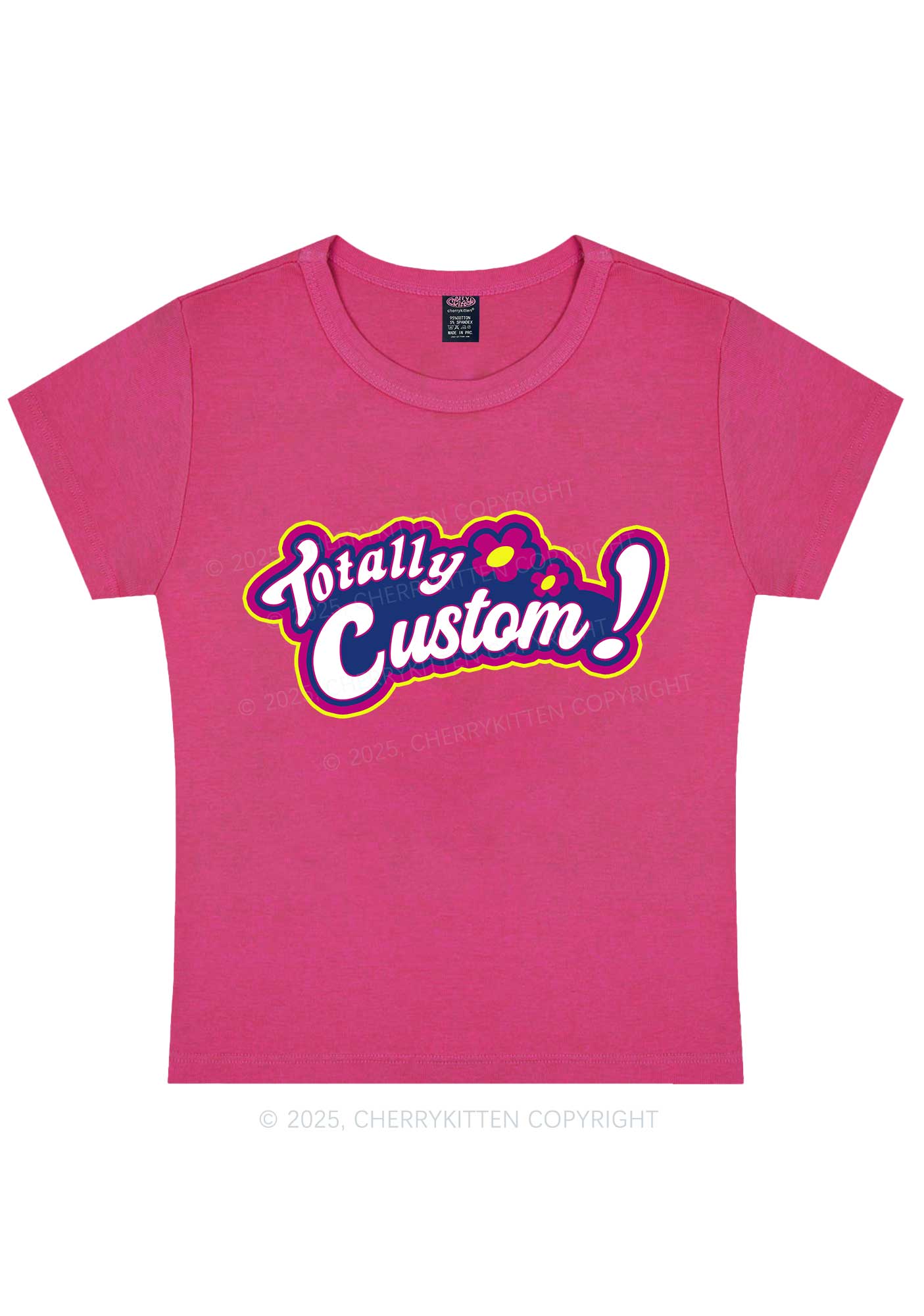 Totally Custom Y2K Baby Tee Cherrykitten