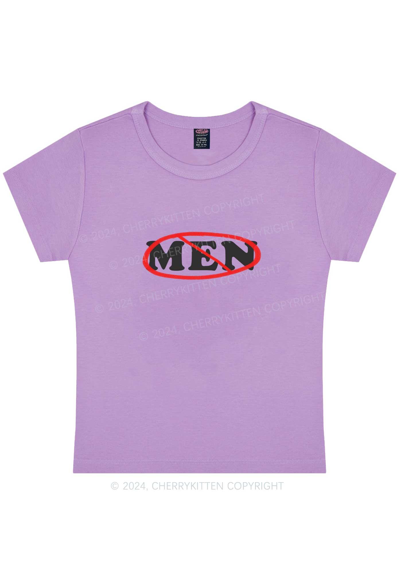 Men Stop Y2K Baby Tee Cherrykitten