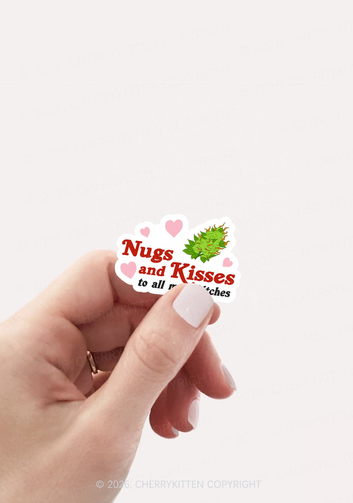 Nxgs And Kisses 1pc Y2K Sticker Cherrykitten
