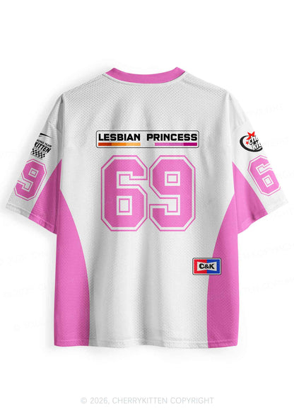 White Lesbian Princess Pride Y2K Sport Jersey Shirts Cherrykitten