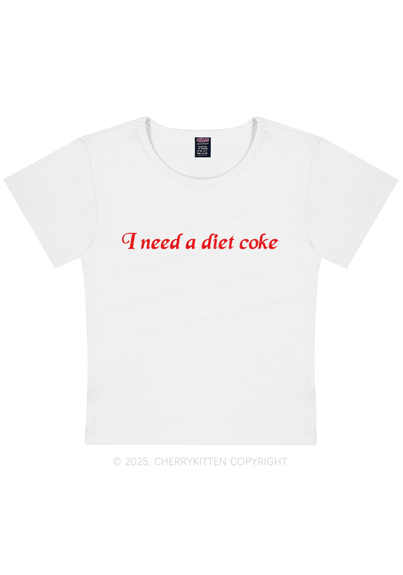 Curvy Diet Coke Y2K Baby Tee Cherrykitten