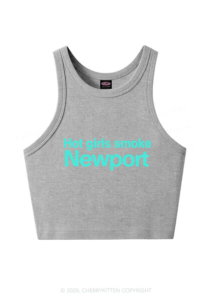 Hot Girls Smoke Y2K Crop Tank Top Cherrykitten