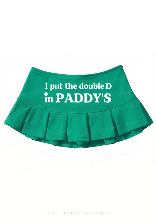 Put Double D In Paddys St Patricks Y2K Mini Pleated Skirts Cherrykitten