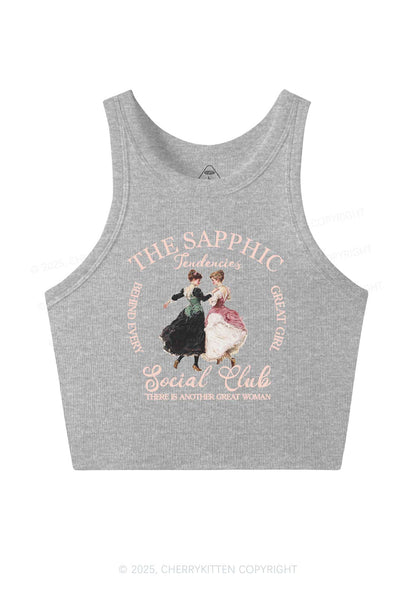 The Sapphic Pride Y2K Crop Tank Top Cherrykitten