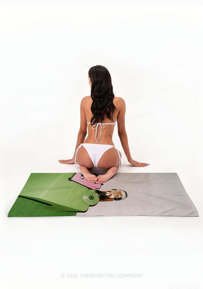Red Panda DJ Y2K Beach Towel Cherrykitten