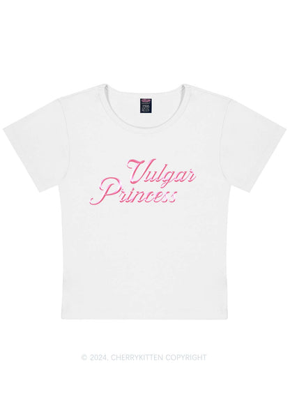 Curvy Vulgar Princess Y2K Baby Tee Cherrykitten